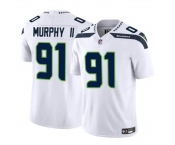 Men's Seattle Seahawks #91 Byron Murphy II White 2024 Draft F.U.S.E Vapor Limited Football Stitched Jersey