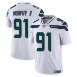 Men's Seattle Seahawks #91 Byron Murphy II White 2024 Draft Vapor Limited Football Stitched Jersey