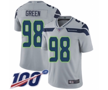 Men's Seattle Seahawks #98 Rasheem Green Grey Alternate Vapor Untouchable Limited Player 100th Season Football Jersey