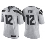 Nike Seattle Seahawks #12 12th Fan 2016 Gridiron Gray II Men's NFL Limited Jersey