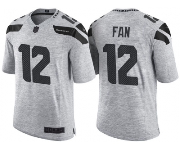 Nike Seattle Seahawks #12 12th Fan 2016 Gridiron Gray II Men's NFL Limited Jersey