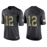 Nike Seattle Seahawks #12 12th Fan Men's Stitched Black NFL Salute to Service Limited Jerseys