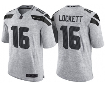 Nike Seattle Seahawks #16 Tyler Lockett 2016 Gridiron Gray II Men's NFL Limited Jersey