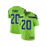 Nike Seattle Seahawks #20 Rashaad Penny Green Men Stitched NFL Limited Rush Jersey