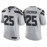 Nike Seattle Seahawks #25 Richard Sherman 2016 Gridiron Gray II Men's NFL Limited Jersey