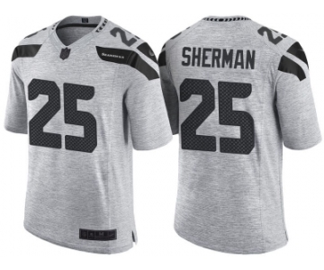 Nike Seattle Seahawks #25 Richard Sherman 2016 Gridiron Gray II Men's NFL Limited Jersey