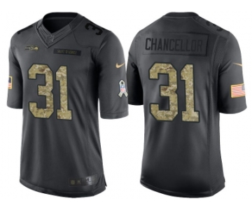 Nike Seattle Seahawks #31 Kam Chancellor Men's Stitched Black NFL Salute to Service Limited Jerseys