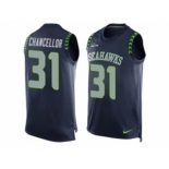 Nike Seattle Seahawks #31 Kam Chancellor Steel Blue Team Color Men's Stitched NFL Limited Tank Top Jersey