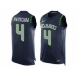 Nike Seattle Seahawks #4 Steven Hauschka Steel Blue Team Color Men's Stitched NFL Limited Tank Top Jersey