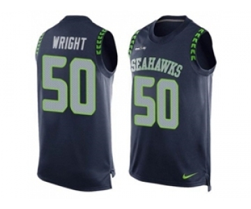 Nike Seattle Seahawks #50 K.J. Wright Steel Blue Team Color Men's Stitched NFL Limited Tank Top Jersey