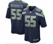 Nike Seattle Seahawks #55 Brian Bosworth Steel Blue Team Color Men's Stitched NFL Vapor Untouchable Limited Jersey