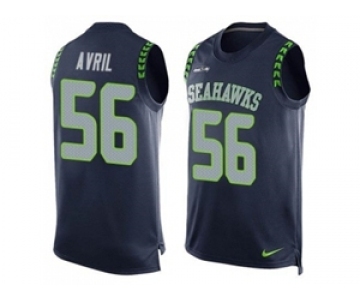 Nike Seattle Seahawks #56 Cliff Avril Steel Blue Team Color Men's Stitched NFL Limited Tank Top Jersey