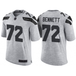 Nike Seattle Seahawks #72 Michael Bennett 2016 Gridiron Gray II Men's NFL Limited Jersey