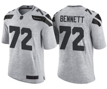 Nike Seattle Seahawks #72 Michael Bennett 2016 Gridiron Gray II Men's NFL Limited Jersey