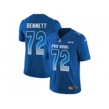 Nike Seattle Seahawks #72 Michael Bennett Royal Men Stitched NFL Limited NFC 2018 Pro Bowl Jersey