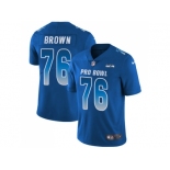 Nike Seattle Seahawks #76 Duane Brown Royal Men Stitched NFL Limited NFC 2018 Pro Bowl Jersey