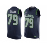 Nike Seattle Seahawks #79 Garry Gilliam Steel Blue Team Color Men's Stitched NFL Limited Tank Top Jersey