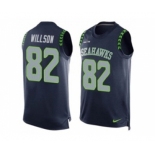 Nike Seattle Seahawks #82 Luke Willson Steel Blue Team Color Men's Stitched NFL Limited Tank Top Jersey