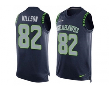 Nike Seattle Seahawks #82 Luke Willson Steel Blue Team Color Men's Stitched NFL Limited Tank Top Jersey