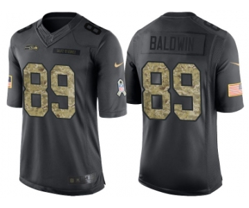 Nike Seattle Seahawks #89 Doug Baldwin Men's Stitched Black NFL Salute to Service Limited Jerseys