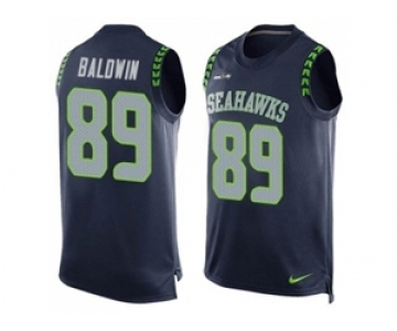 Nike Seattle Seahawks #89 Doug Baldwin Steel Blue Team Color Men's Stitched NFL Limited Tank Top Jersey