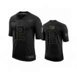 Seattle Seahawks #12 Fan Black 2020 Salute to Service Limited Jersey