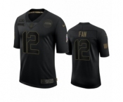 Seattle Seahawks #12 Fan Black 2020 Salute to Service Limited Jersey