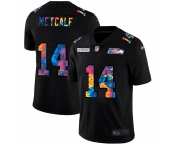 Seattle Seahawks #14 DK Metcalf Men's Nike Multi-Color Black 2020 NFL Crucial Catch Vapor Untouchable Limited Jersey