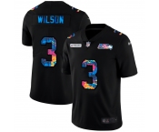 Seattle Seahawks #3 Russell Wilson Men's Nike Multi-Color Black 2020 NFL Crucial Catch Vapor Untouchable Limited Jersey