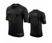 Seattle Seahawks #30 Carlos Hyde Black 2020 Salute to Service Limited Jersey