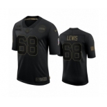 Seattle Seahawks #68 Damien Lewis Black 2020 Salute to Service Limited Jersey