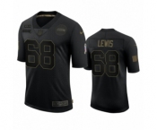 Seattle Seahawks #68 Damien Lewis Black 2020 Salute to Service Limited Jersey