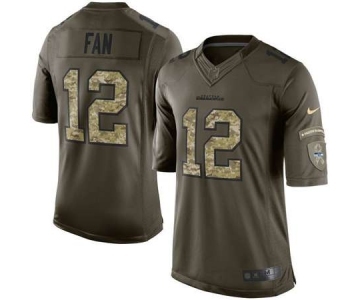 nike nfl jerseys seattle seahawks #12 fan army green[nike Limited Salute To Service]