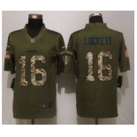 nike nfl jerseys seattle seahawks #16 lockett army green[nike Limited Salute To Service]