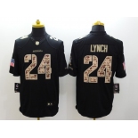 nike nfl jerseys seattle seahawks #24 lynch Black[salute to service limited]