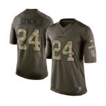 nike nfl jerseys seattle seahawks #24 marshawn lynch army green[nike Limited Salute To Service]