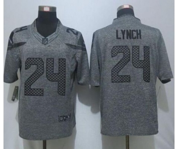 nike nfl jerseys seattle seahawks #24 marshawn lynch gray[nike Limited]