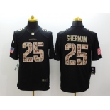 nike nfl jerseys seattle seahawks #25 sherman Black[salute to service limited]