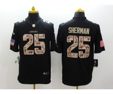 nike nfl jerseys seattle seahawks #25 sherman Black[salute to service limited]