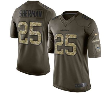 nike nfl jerseys seattle seahawks #25 sherman army green[nike Limited Salute To Service]