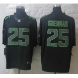 nike nfl jerseys seattle seahawks #25 sherman black[nike impact limited]