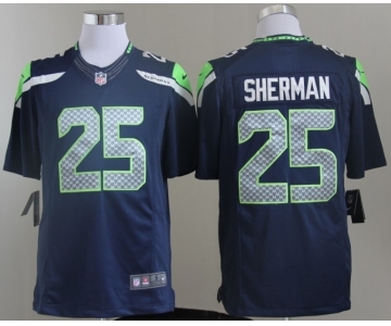 nike nfl jerseys seattle seahawks #25 sherman blue[nike limited]