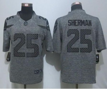 nike nfl jerseys seattle seahawks #25 sherman gray[nike Limited]