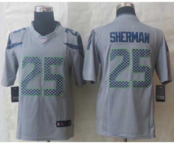 nike nfl jerseys seattle seahawks #25 sherman grey[nike limited]