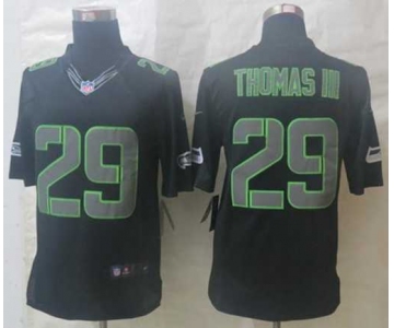 nike nfl jerseys seattle seahawks #29 earl thomas black[nike impact limited][number green]