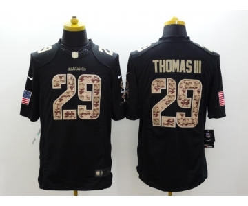 nike nfl jerseys seattle seahawks #29 thomas iii Black[salute to service limited]