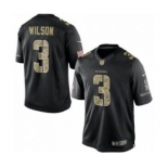 nike nfl jerseys seattle seahawks #3 wilson Black[salute to service limited]