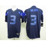 nike nfl jerseys seattle seahawks #3 wilson blue[drenched limited]