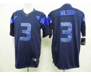 nike nfl jerseys seattle seahawks #3 wilson blue[drenched limited]