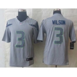 nike nfl jerseys seattle seahawks #3 wilson grey[nike limited]